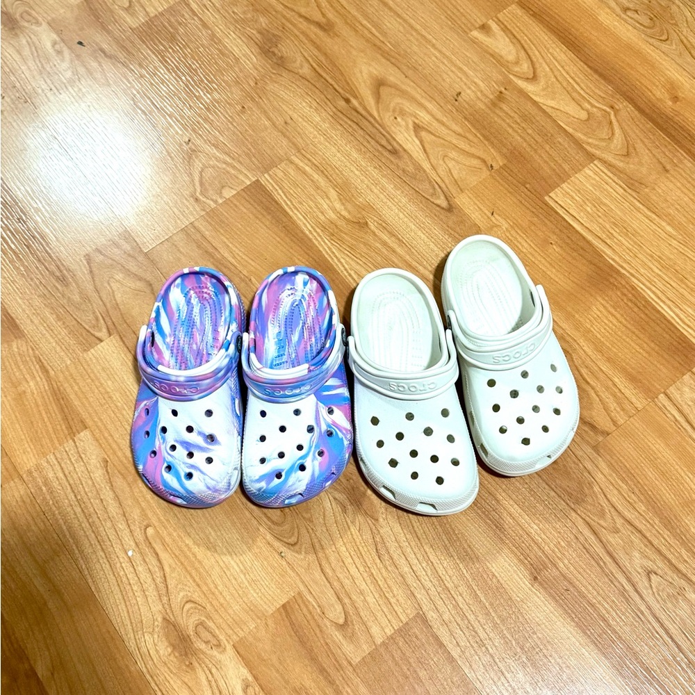 Two pairs of crocs